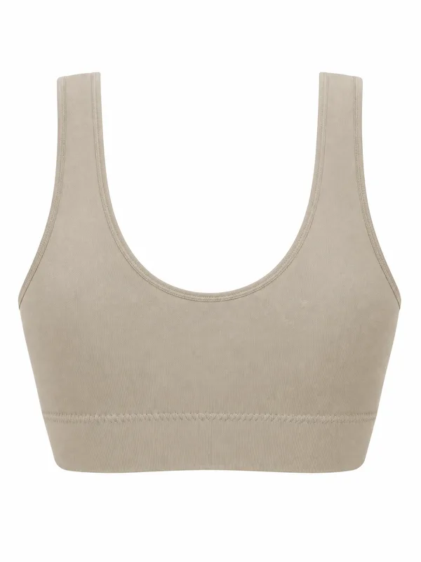 Seamless Scoop-Neck Bra, Nude, studio, back